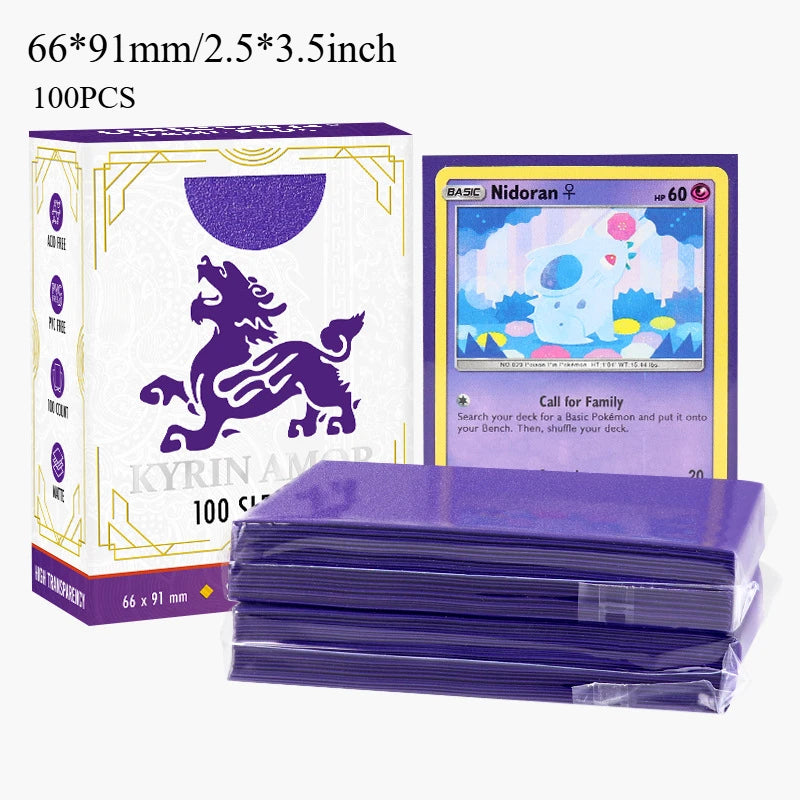 RyshePro Premium Card Sleeves (100pcs) 66x91mm Standard Size TCG MTG Pokemon