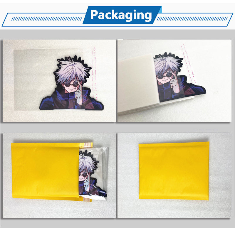 Gojo 3D Motion Sticker – Jujutsu Kaisen Anime Peeker Decal (5.9" x 5.1")
