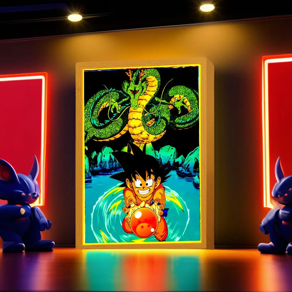 Dragon Ball Z! Goku & Shenron LED Light Painting Frame – A4/A5