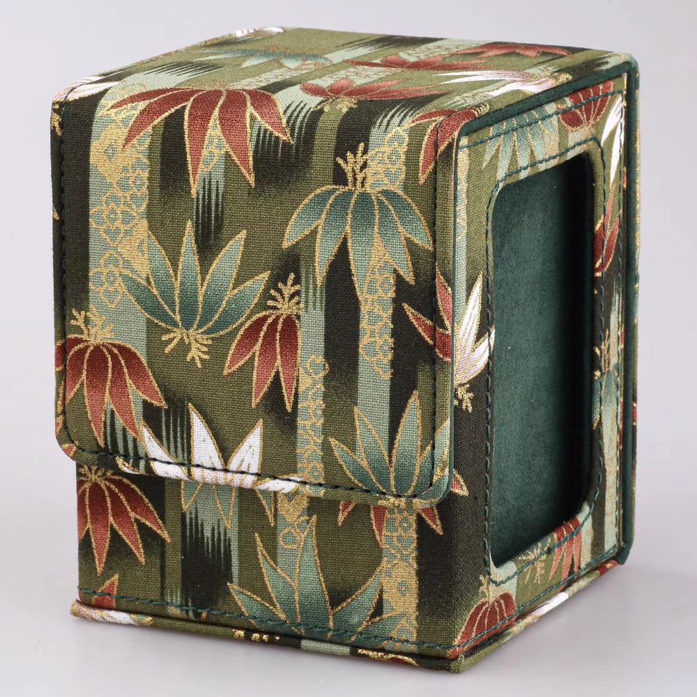 Premium Bamboo Pattern Card Deck Box for MTG TCG CCG 100+ Cards