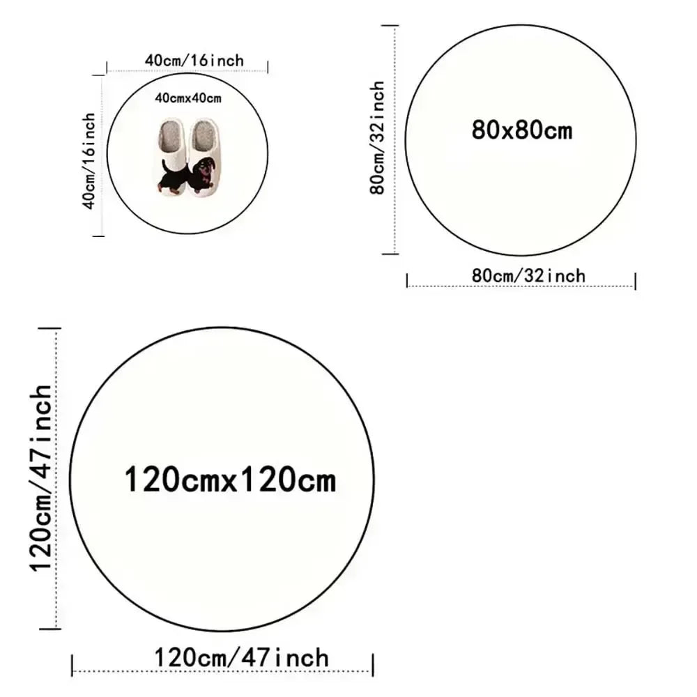 **** MINISO Pokemon Elves Round Rug Soft Non-Slip Mat for Living Room Bedroom