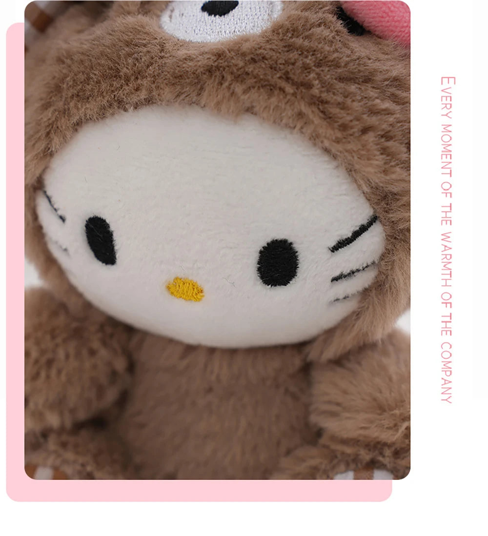 Sanrio Kawaii Plush Keychain Doll Hello Kitty My Melody Kuromi Cinnamoroll