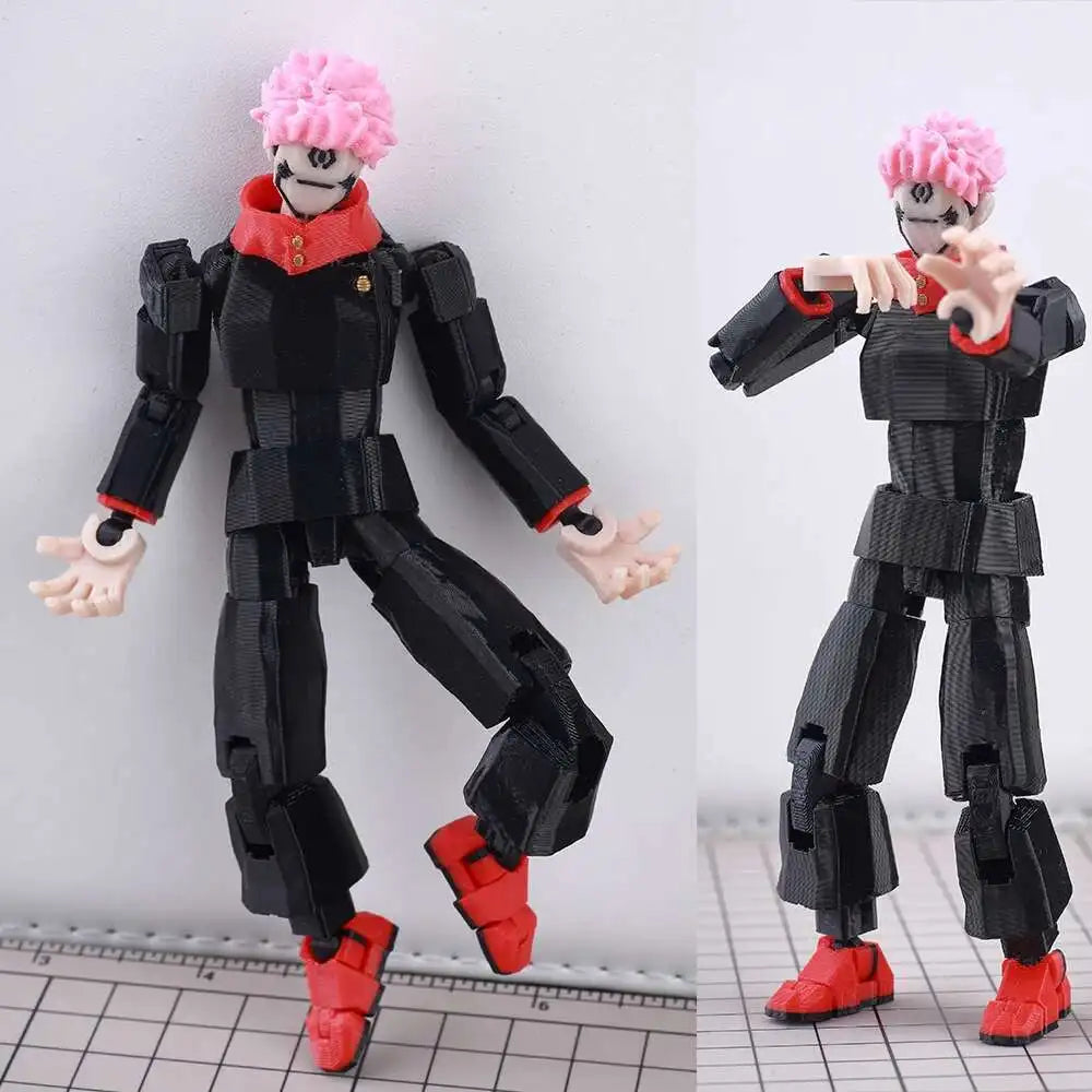 9L3D “Lucky Dummy 13” Sukuna-Style Action Figure – 5.5" Multi-Jointed Poseable Model