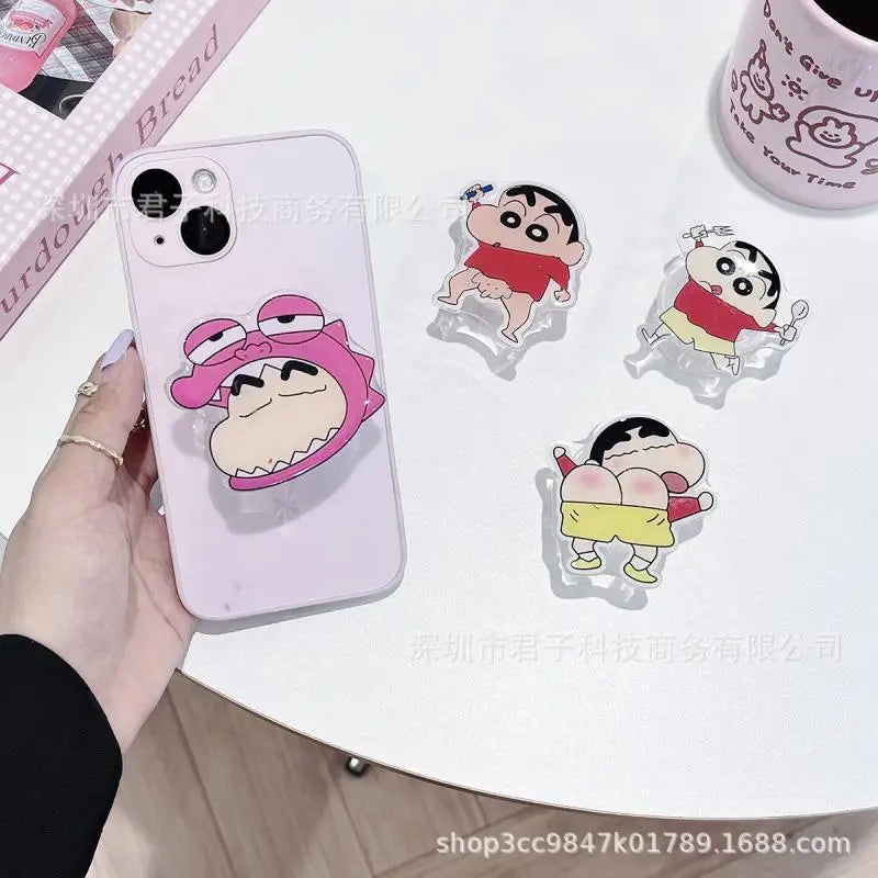 Anime Crayon Shin-Chan Couple Phone Case Magnetic Holder Wireless Stand Gifts