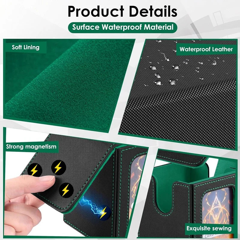 Color Display TCG Deck Box – 100+ Card Holder with Window