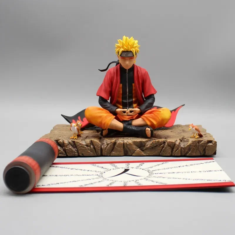 Uzumaki Naruto Meditation Figure – PVC Anime Statue with Screen Display