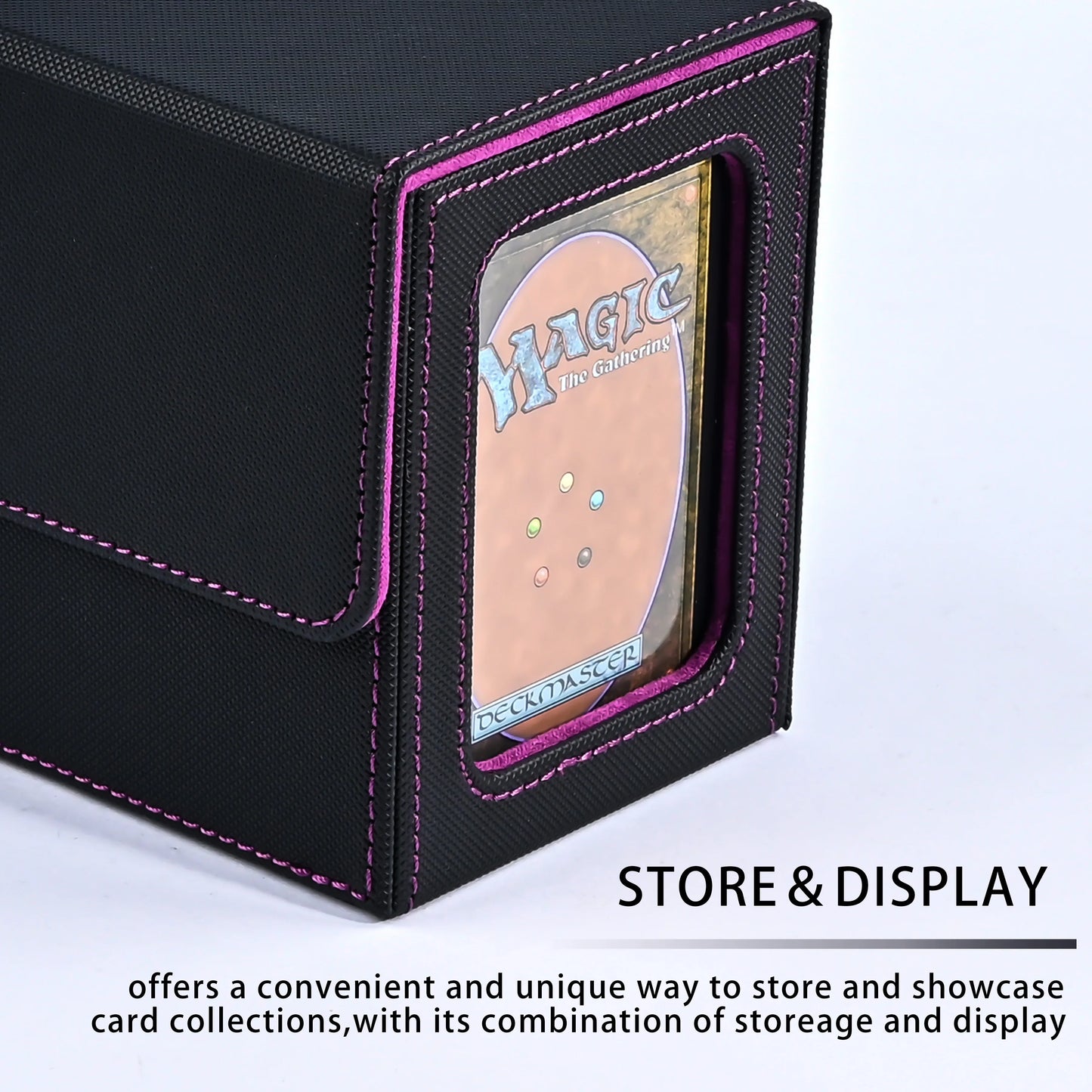 HOT Card Deck Box with Display Window Trading Card Storage 120+ Cards