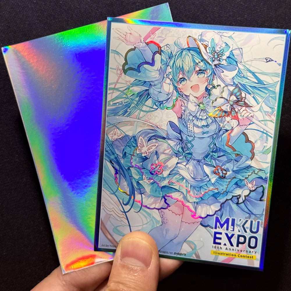 Bunny Girl Anime Card Sleeves – 60PCS Holographic Foil Protectors