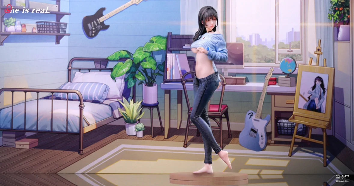 TYCTOYS 27cm Hitomio She Is Real Guitar Sister Anime Figure Model Toy
