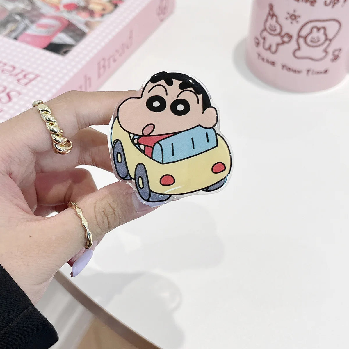 Anime Crayon Shin-Chan Couple Phone Case Magnetic Holder Wireless Stand Gifts