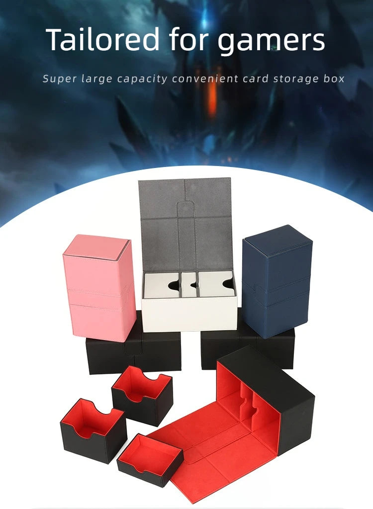 TCG Card Storage Box 200+ Capacity – MTG Pokémon Token Organizer Gift