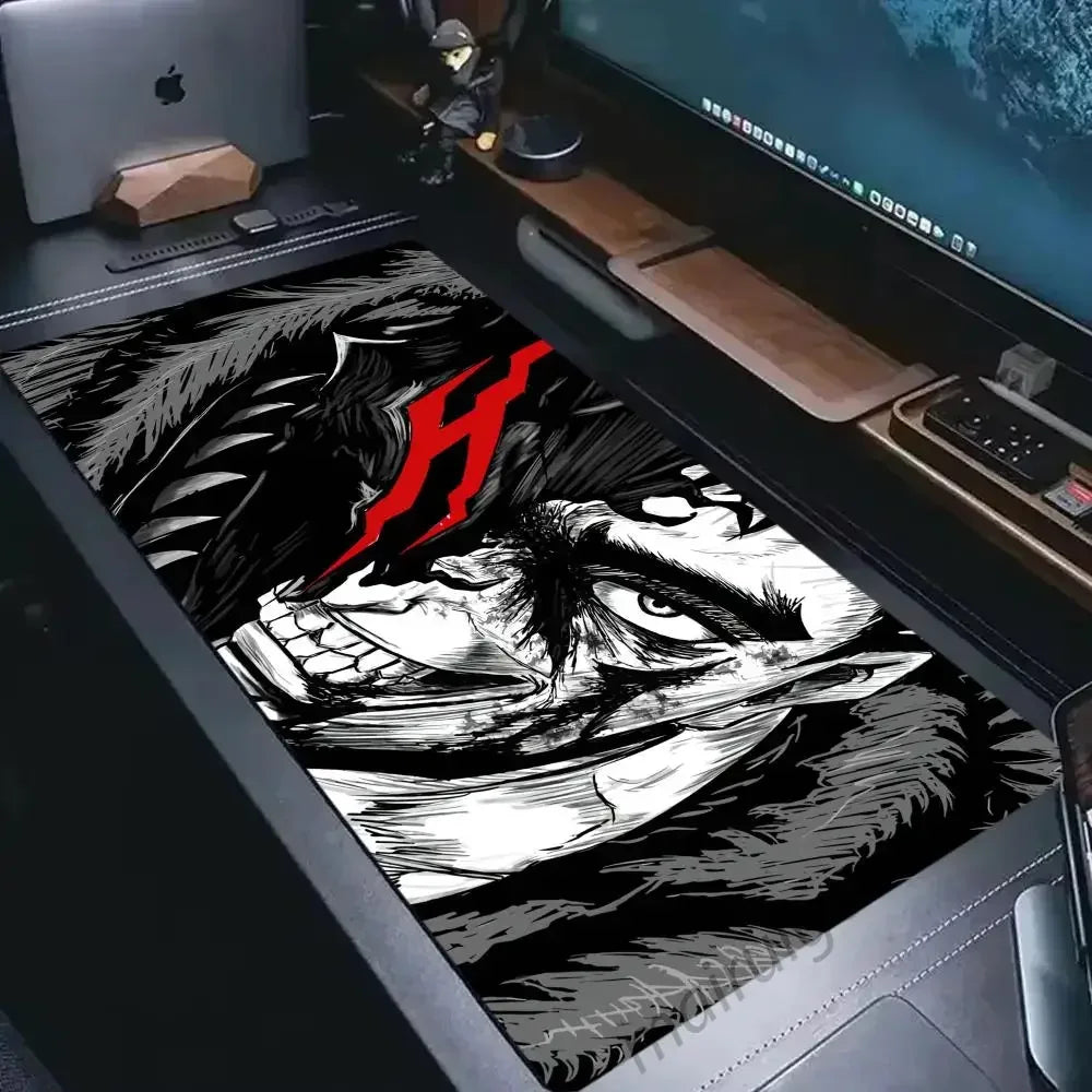 Berserk Guts Anime Mouse Pad XXL Rubber Anti-slip Gaming Desk Mat