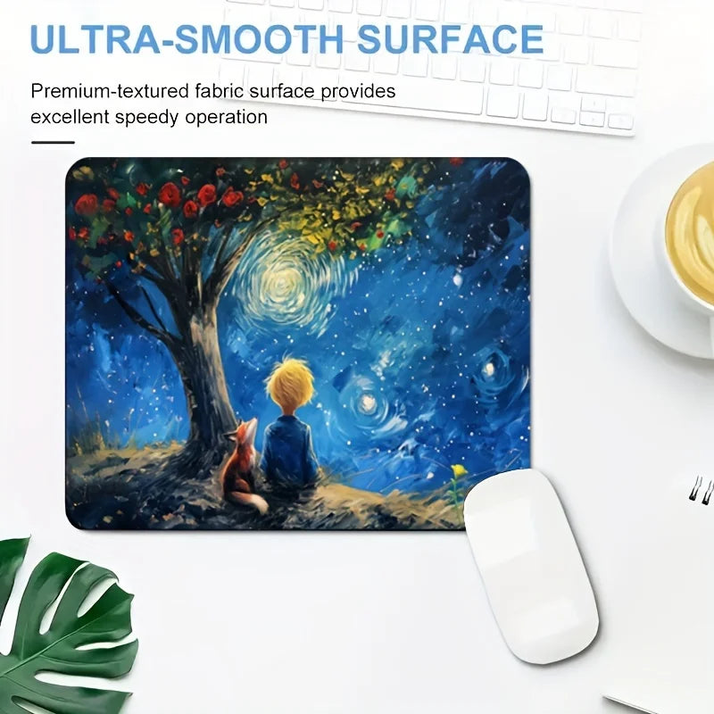 Starry Night Mouse Pad Van Gogh Gaming Office Mat Non-Slip Rubber