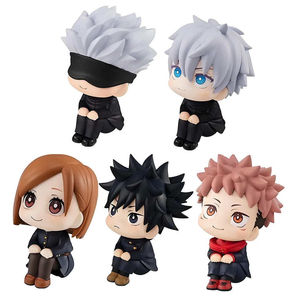 5Pcs Jujutsu Kaisen Yuji Itadori Gojo Satoru Q Ver. PVC Action Figures Set