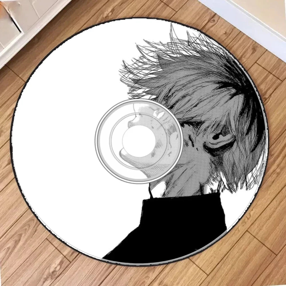 Anime CD Circular Carpet Cartoon Mat for Living Room Bedroom Decor