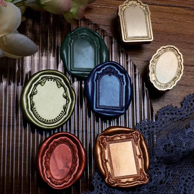 Retro Photo Frame Lacquer Seal Wax Stamp Head Copper Invitation Decor