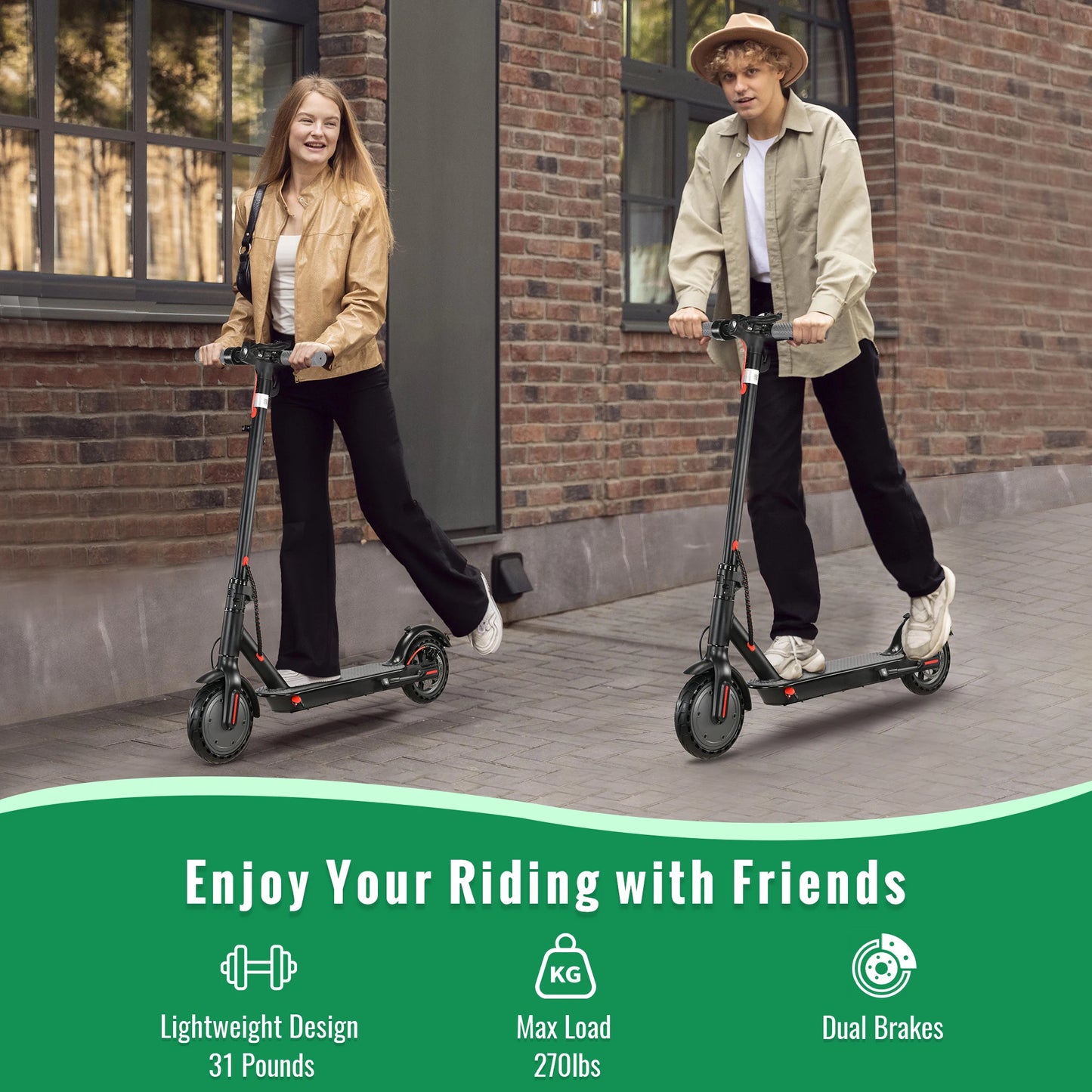 SUNNIGOO N7PRO Adult Electric Scooter 350W 30KM/H 36V Folding 8.5" E-Scooter with Smart App