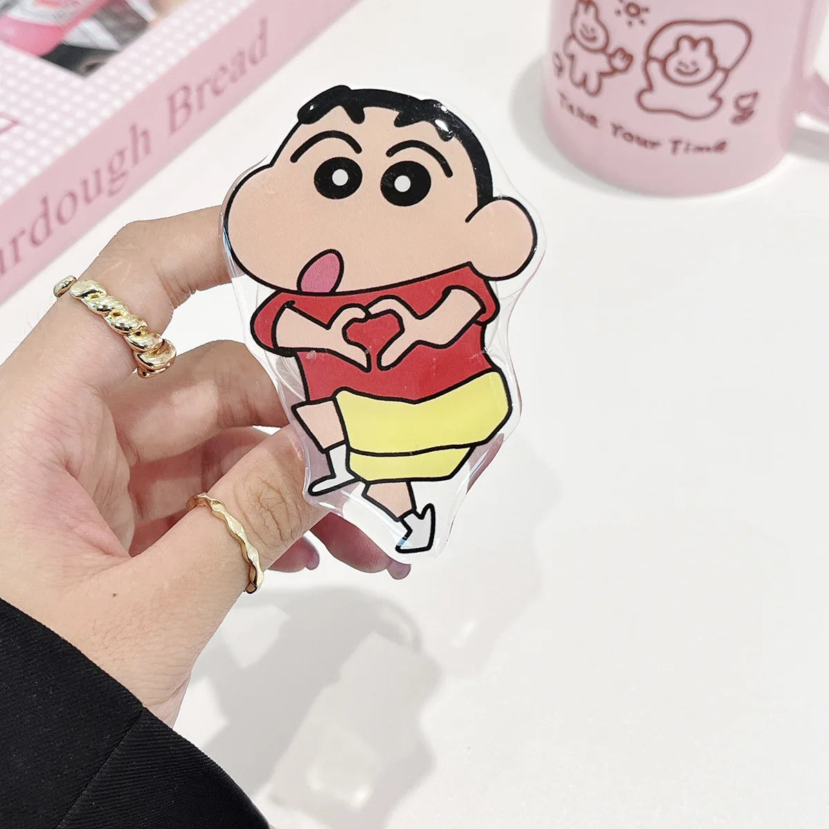 Anime Crayon Shin-Chan Couple Phone Case Magnetic Holder Wireless Stand Gifts