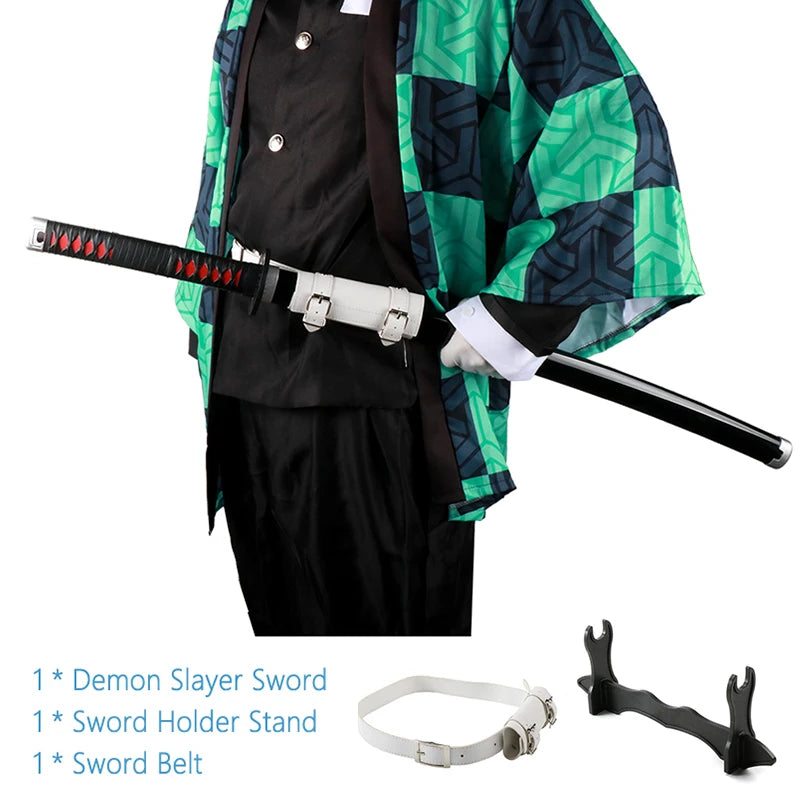 Tanjiro Blue Sword – Demon Slayer Bamboo Katana Cosplay Replica