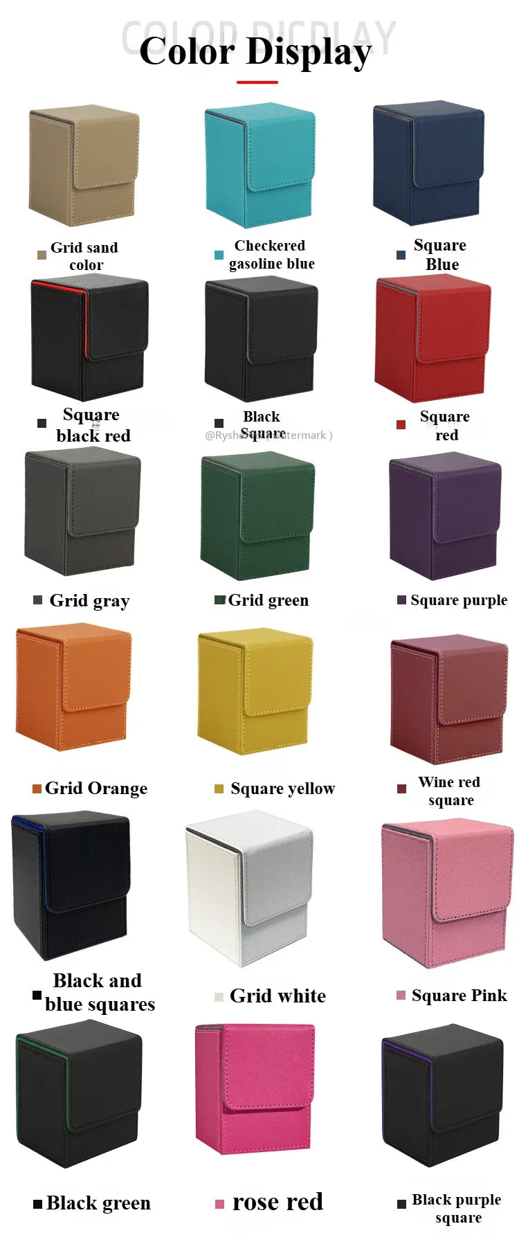 Vertical PU Leather Card Deck Box – Fits 100+ Sleeved Cards with 2 Dividers