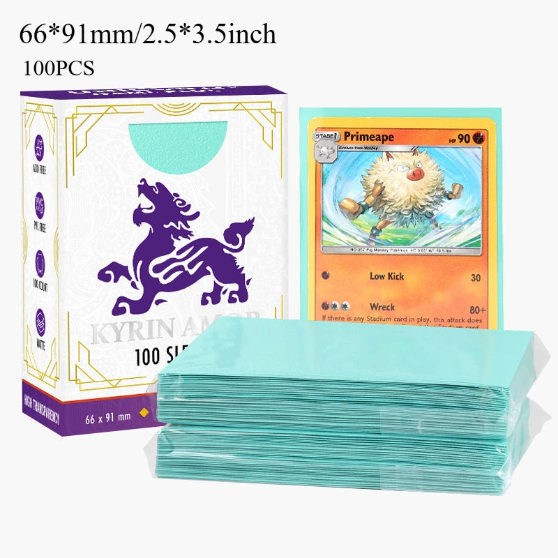 RyshePro Premium Card Sleeves (100pcs) 66x91mm Standard Size TCG MTG Pokemon