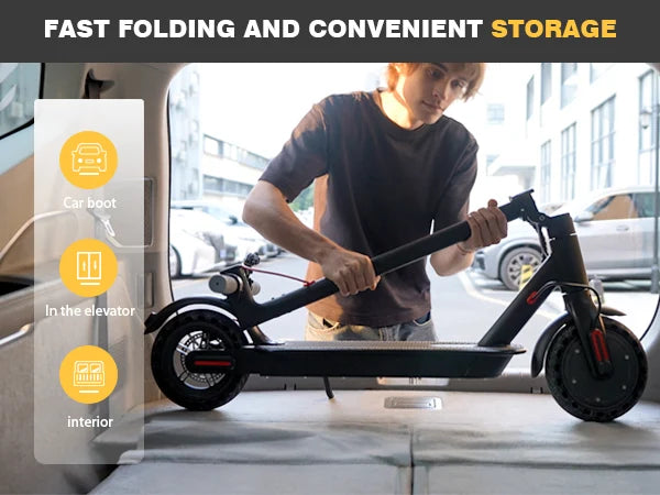 FREEBOY J03 Black 350W Electric Scooter with Phone Holder, 36V 10.4Ah Battery, Foldable Commuter E-Scooter