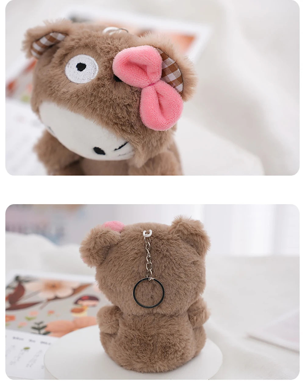 Sanrio Kawaii Plush Keychain Doll Hello Kitty My Melody Kuromi Cinnamoroll