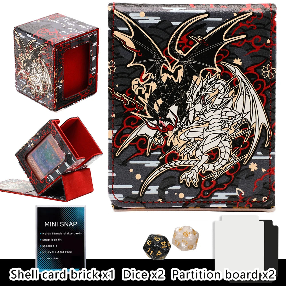 Sunlit Plains White Leather Commander Deck Box – Fits 100+ Sleeved MTG / TCG Cards
