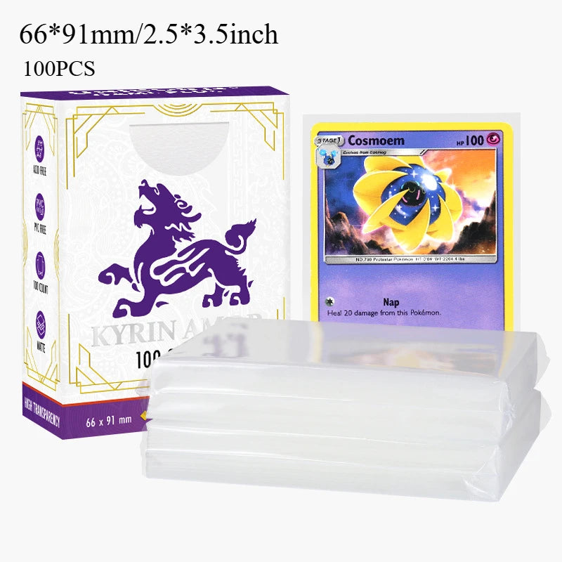 RyshePro Premium Card Sleeves (100pcs) 66x91mm Standard Size TCG MTG Pokemon