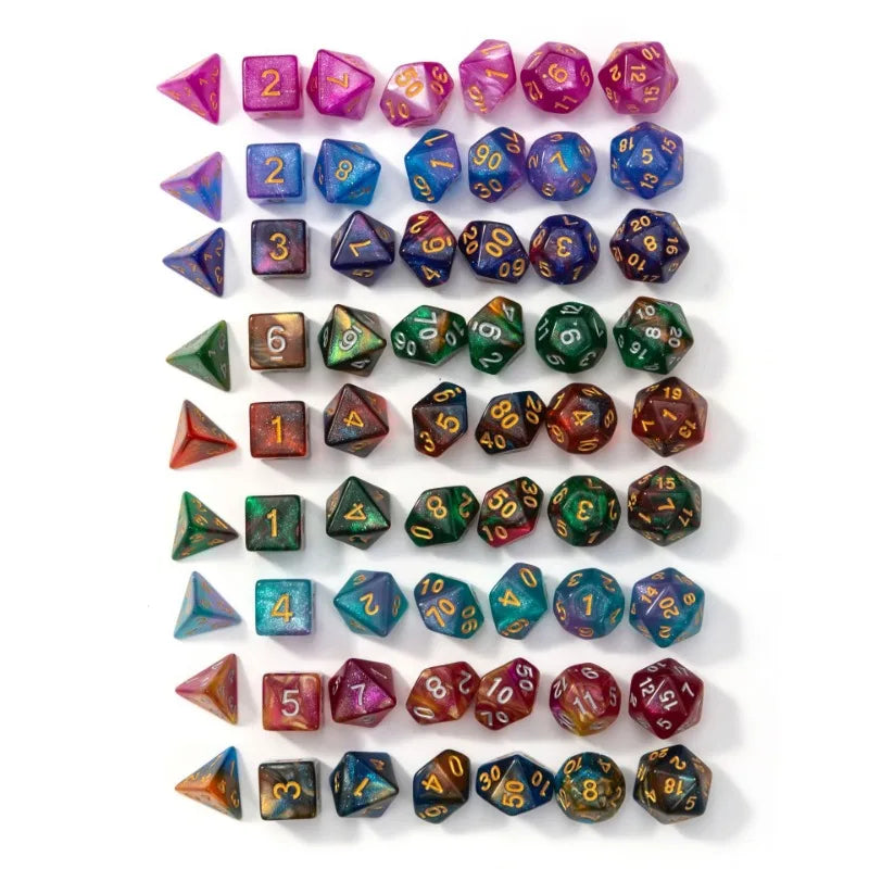 Polyhedral Dice Set for DND RPG Tabletop Roleplaying Games 7pcs