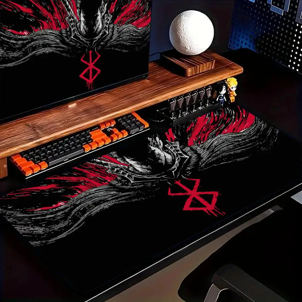 Berserk Guts Anime Mouse Pad XXL Rubber Anti-slip Gaming Desk Mat