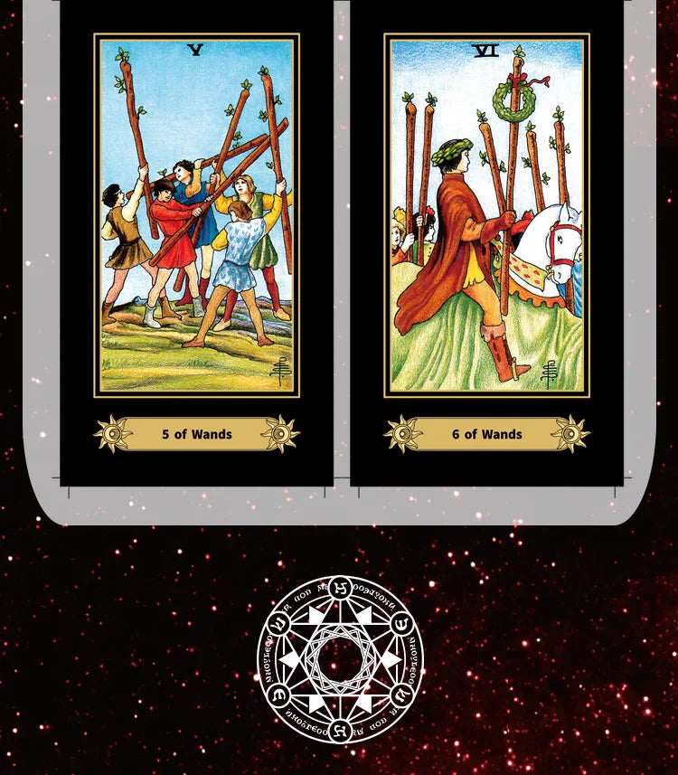 Shine Holographic Tarot Cards 78 Deck Divination English Version
