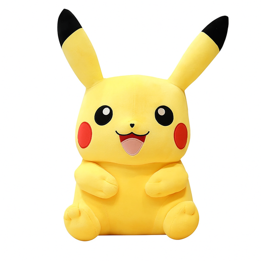Pokemon Smiling Pikachu Stuffed Plush - 15-Inch Large Stuffed Toy