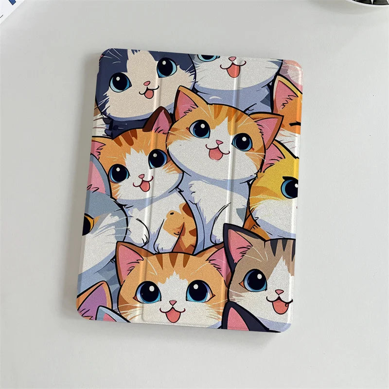 Kawaii Cat iPad Case 11 inch Pro Air Mini Cute Protective Cover