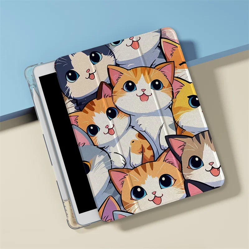 Kawaii Cat iPad Case 11 inch Pro Air Mini Cute Protective Cover