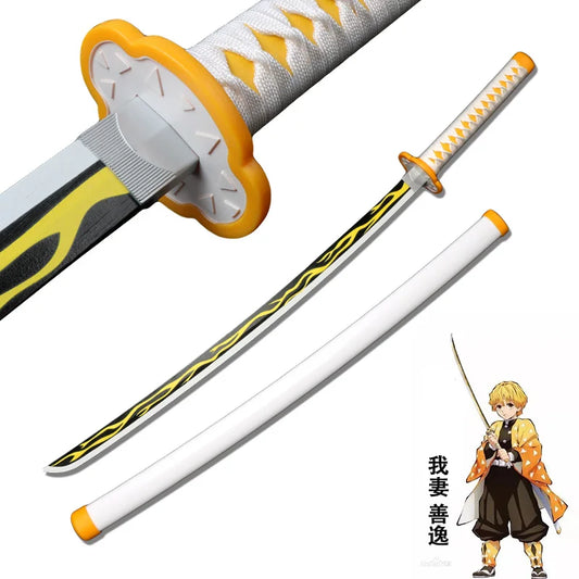 Zenitsu Thunder Sword –   40.9" Demon Slayer Yellow Katana Cosplay Replica