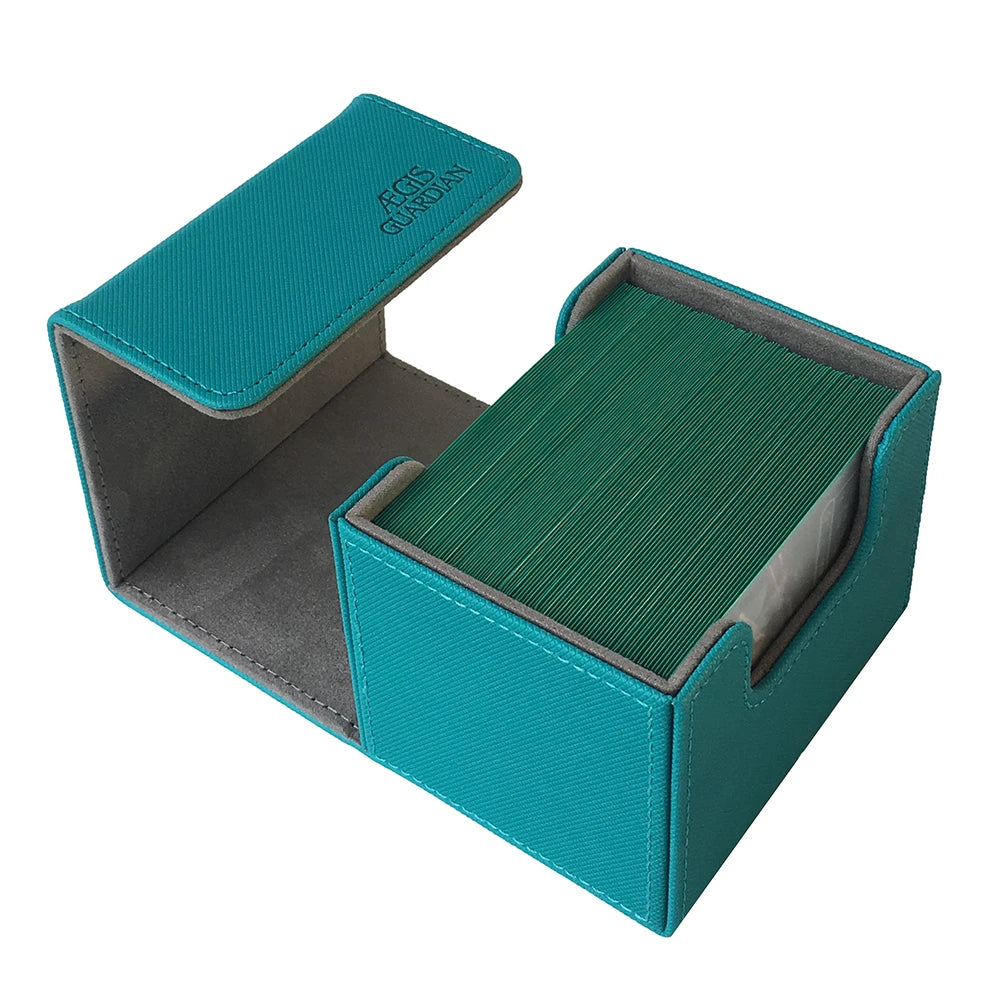 AEGIS GUARDIAN 100+ Side-Loading Deck Box – Sky Blue Card Case for TCG