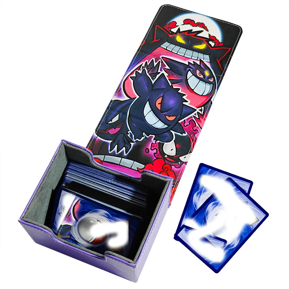 Anime Figures Gengar Deck Box Yugioh TCG Trading Cards PU Leather