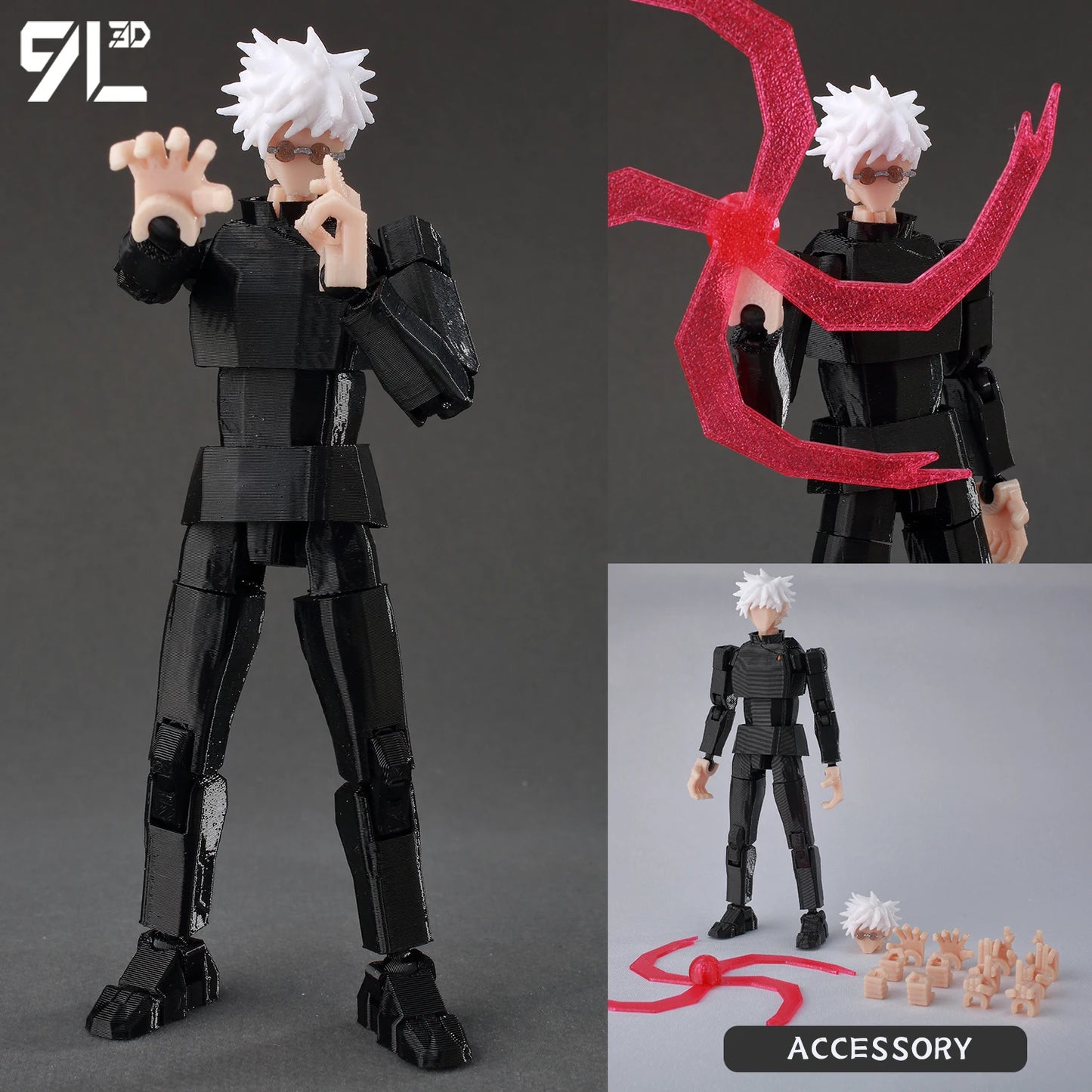 **** 9L3D Printed Jujutsu Kaisen Action Figures Sukuna Yuji Yuta Gojo