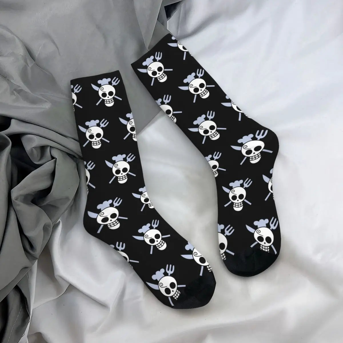 Anime Men's Socks Harajuku Luffy Zoro Trafalgar Law Unisex Crew Socks