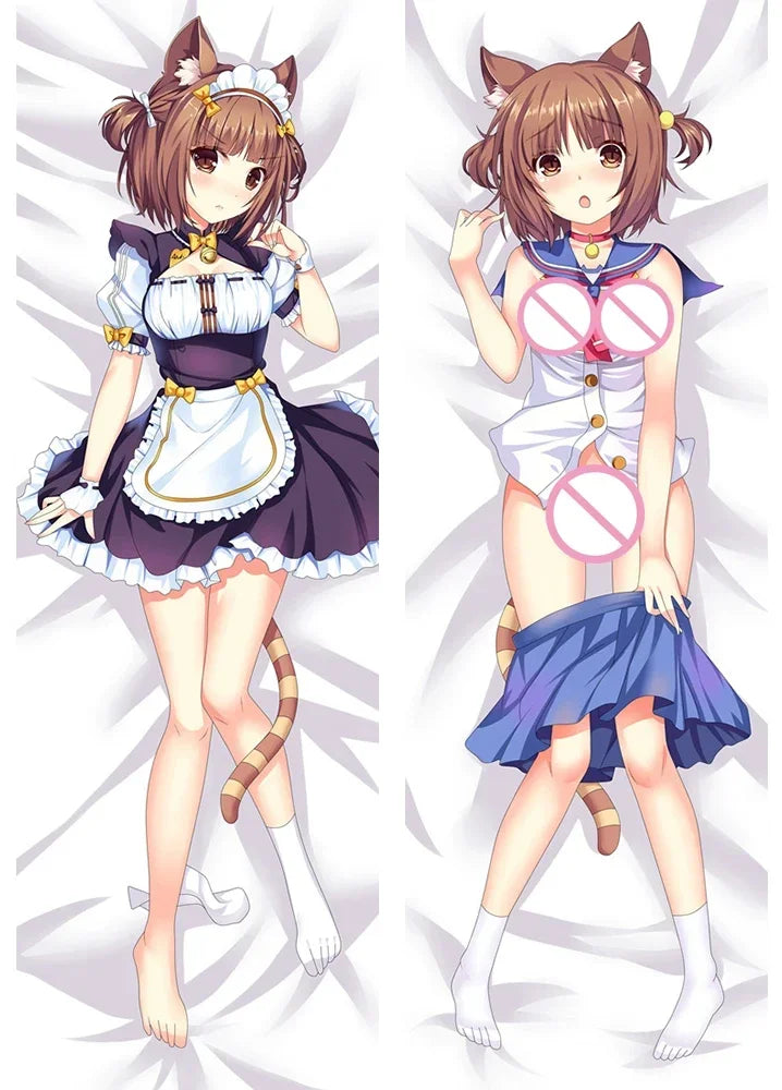 WAIFU Anime Dakimakura Pillowcases NEKOPARA Chocolat Vanilla Azuki