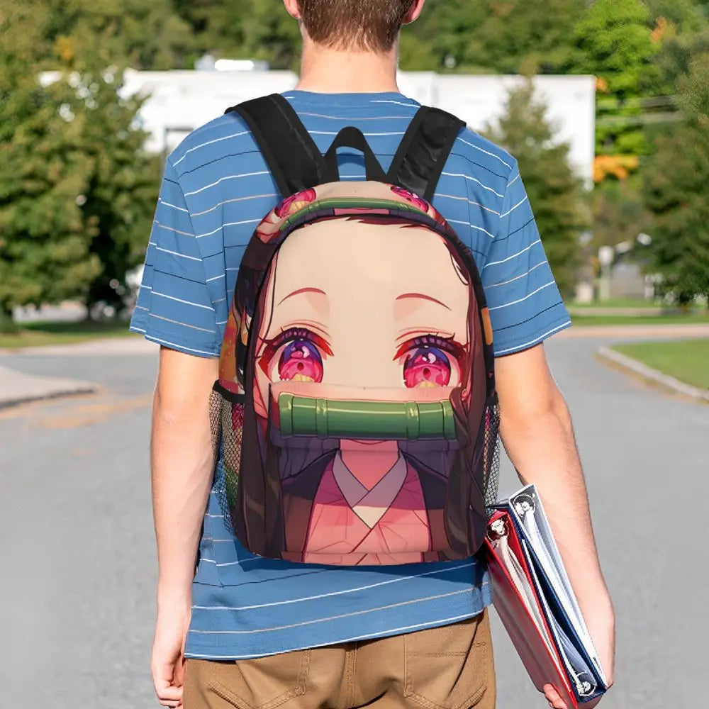 Nezuko Kimono Demon Slayer Anime Backpack Large Capacity Daypack