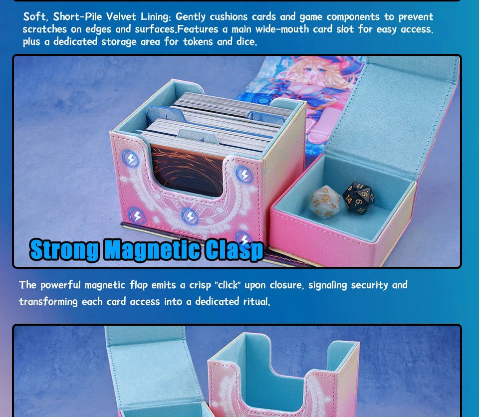 Gacha Dark Magician Girl Deck Box Dicewinder for YGO TCG Card Storage