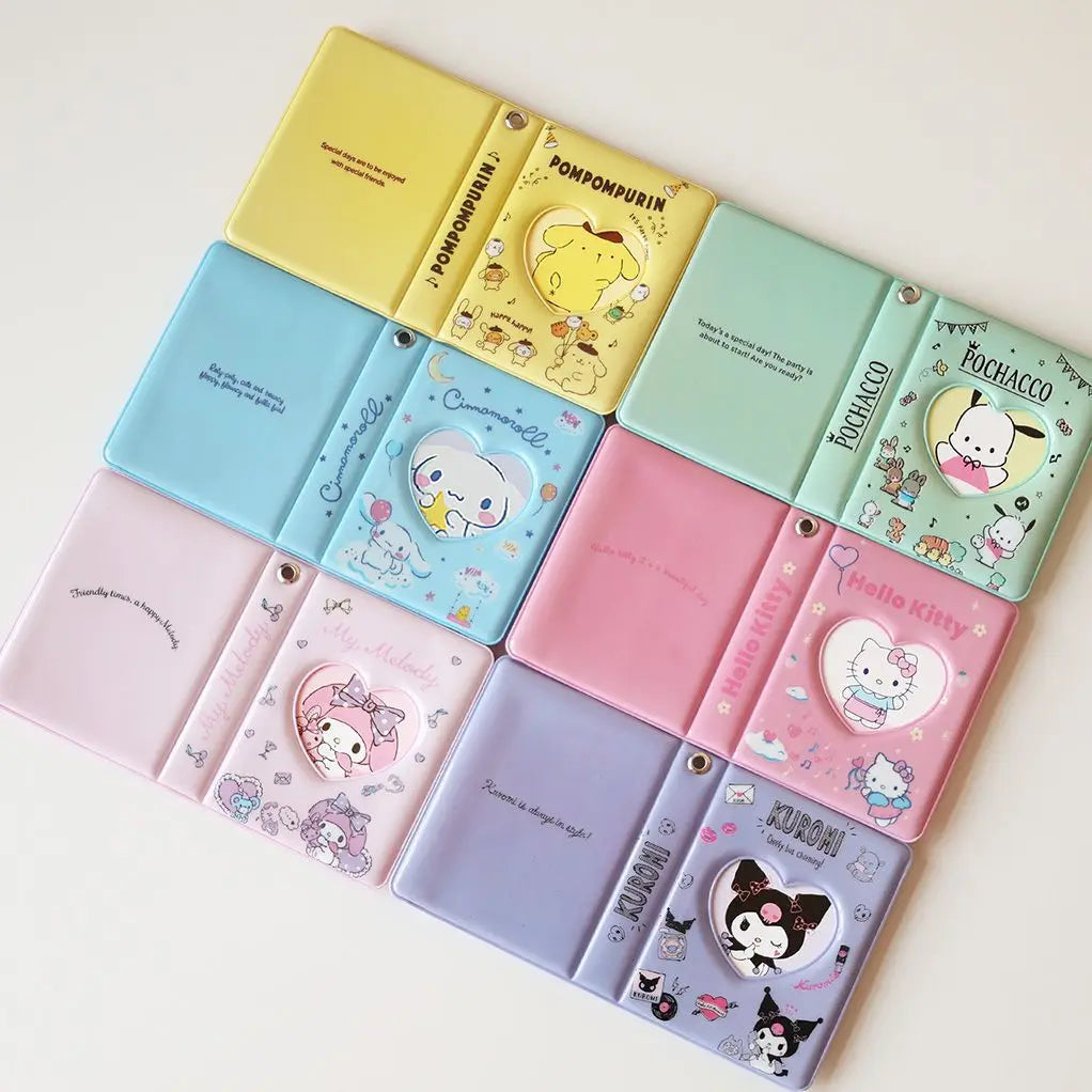 Kawaii Hello Kitty Photo Album Mini Card Collection Book Anime Kuromi