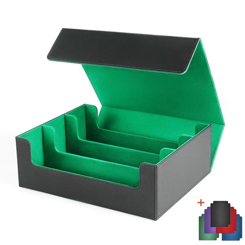**** Storage Box for 1800+ Trading Cards PU Leather Magnetic Closure Case
