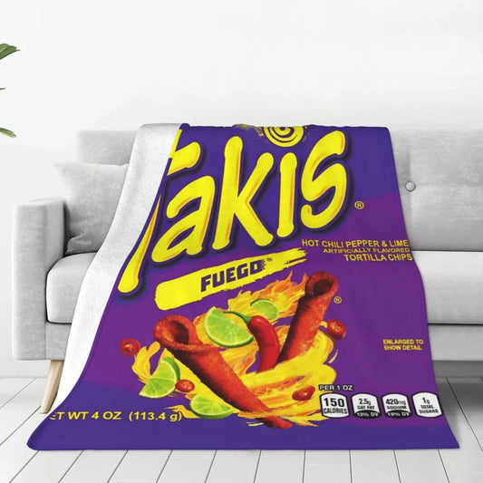 Takis Chili Blanket – Spicy Snack-Inspired Flannel Throw