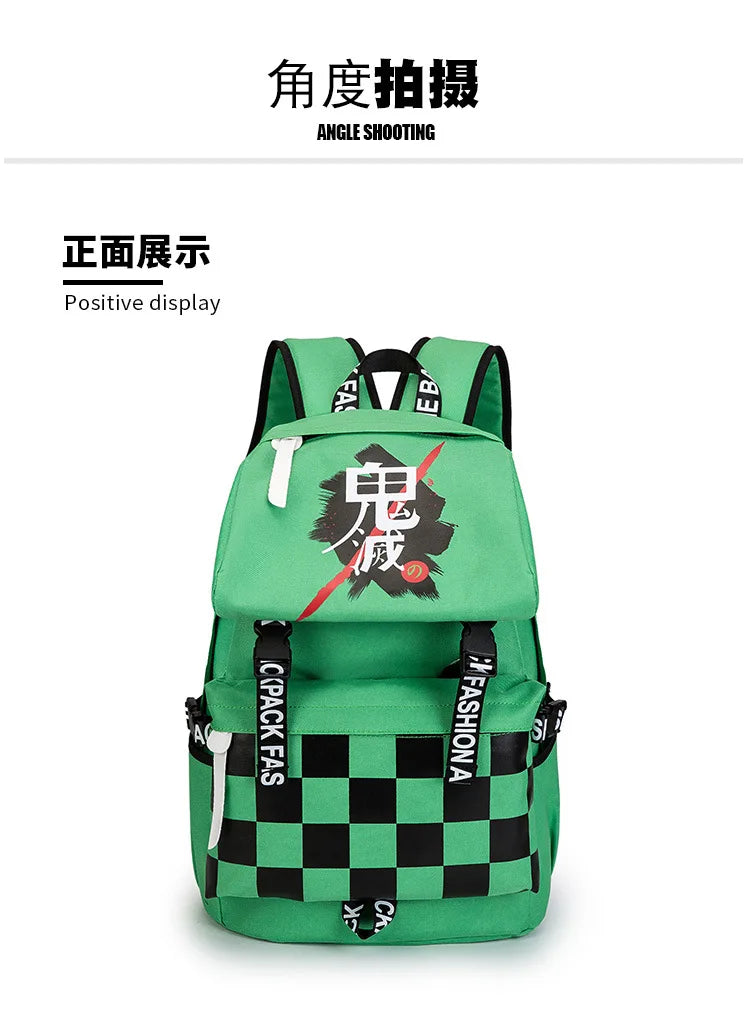 Demon Anime Waterproof Sport Backpack Gym Bag for Men Women Kids