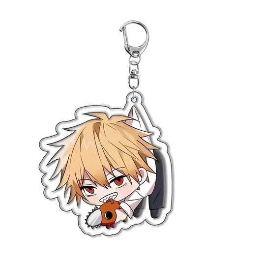Chainsaw Man Denji & Pochita Acrylic Keychain – 1.6 × 2.4-Inch Bag Charm