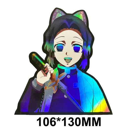 Shinobu Kocho Holographic Sticker – Demon Slayer Anime Car/Laptop Decal