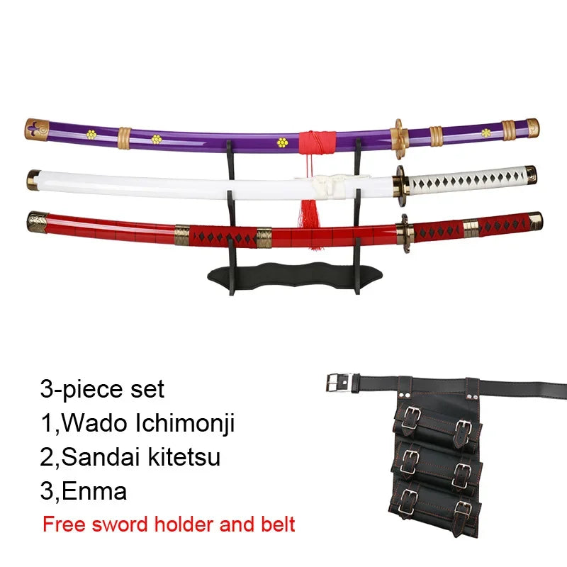 Zoro’s 3-Piece Sword Set – 41-Inch Wado Ichimonji, Sandai Kitetsu & Enma Katanas